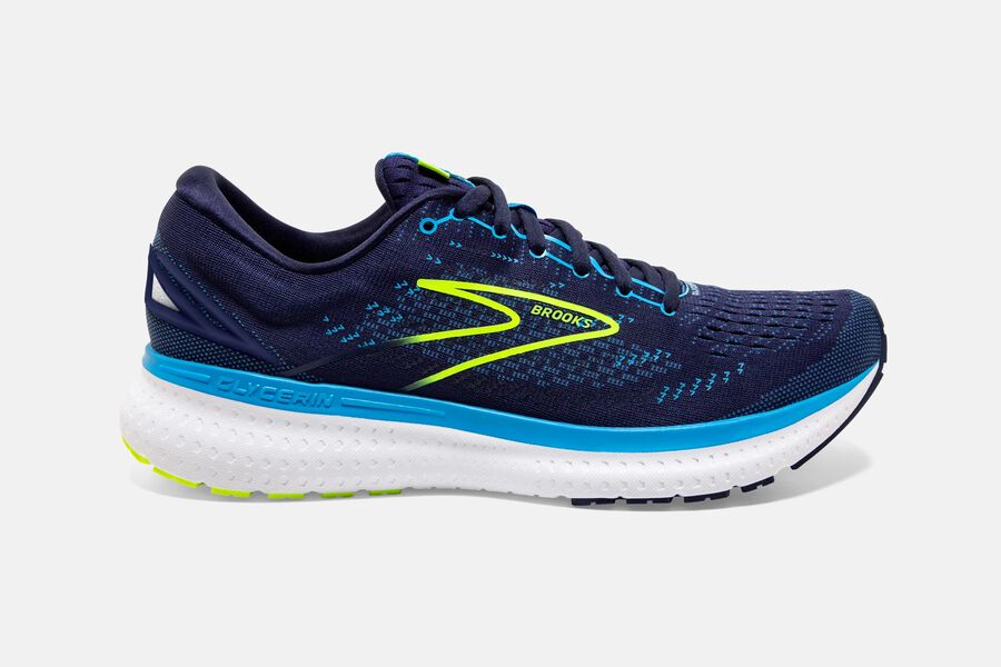 Glycerin 19 Road Brooks Running Shoes NZ Mens - Navy/Blue - UKEJPV-869